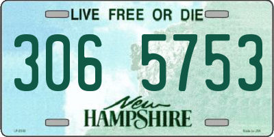 NH license plate 3065753