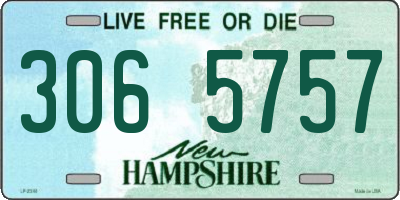 NH license plate 3065757