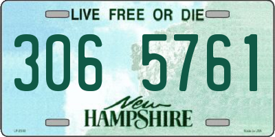 NH license plate 3065761