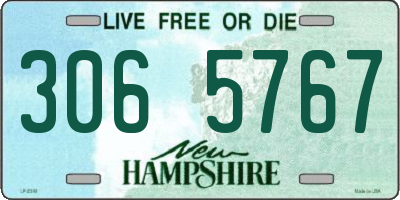 NH license plate 3065767