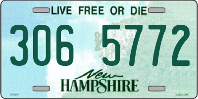 NH license plate 3065772