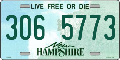 NH license plate 3065773