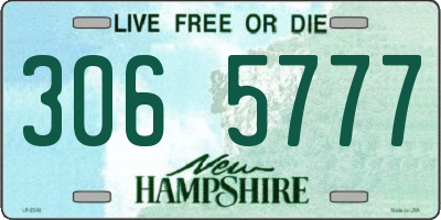 NH license plate 3065777