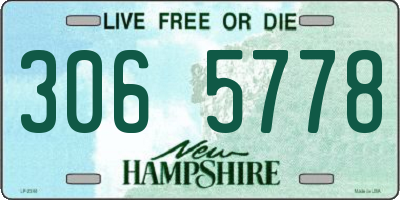 NH license plate 3065778
