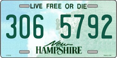 NH license plate 3065792