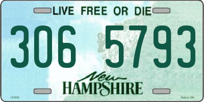 NH license plate 3065793