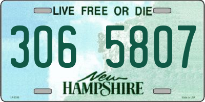 NH license plate 3065807