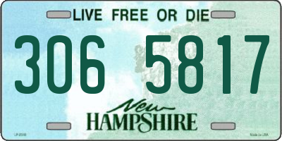 NH license plate 3065817