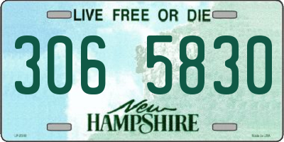 NH license plate 3065830