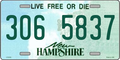 NH license plate 3065837