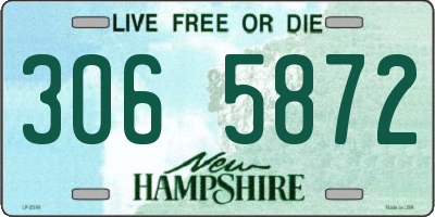 NH license plate 3065872