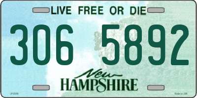 NH license plate 3065892