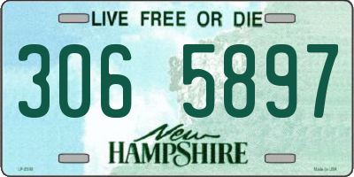 NH license plate 3065897