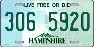NH license plate 3065920