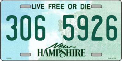 NH license plate 3065926