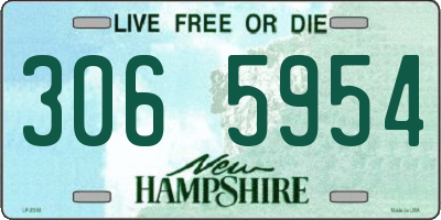 NH license plate 3065954