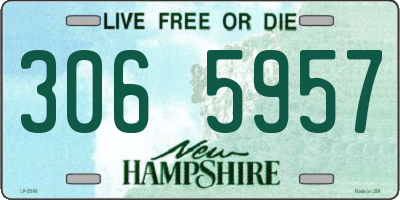 NH license plate 3065957