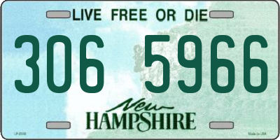 NH license plate 3065966
