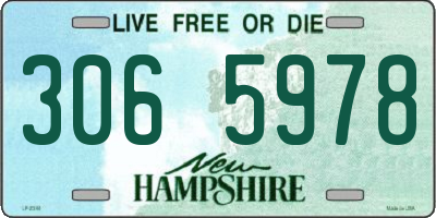 NH license plate 3065978