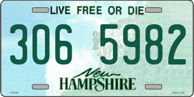 NH license plate 3065982