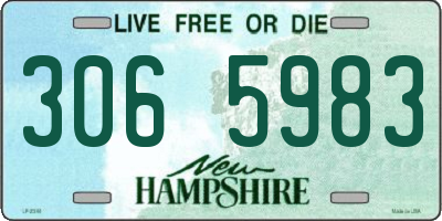 NH license plate 3065983