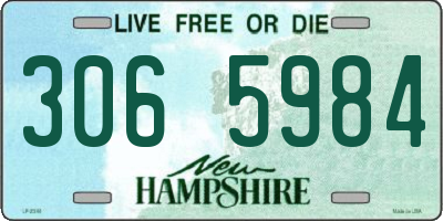 NH license plate 3065984