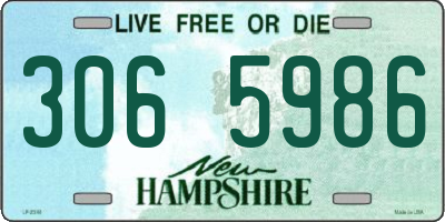 NH license plate 3065986