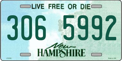 NH license plate 3065992
