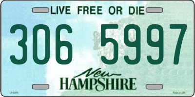 NH license plate 3065997