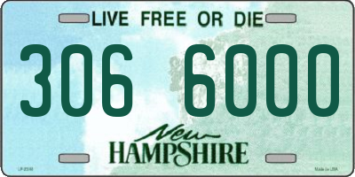 NH license plate 3066000
