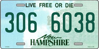 NH license plate 3066038