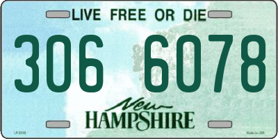 NH license plate 3066078