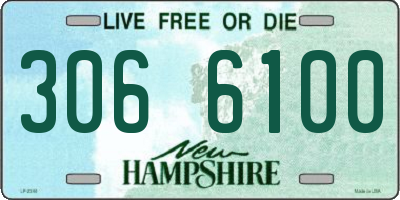 NH license plate 3066100