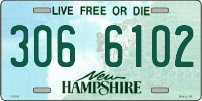 NH license plate 3066102