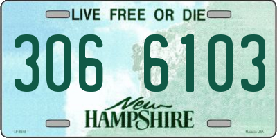 NH license plate 3066103
