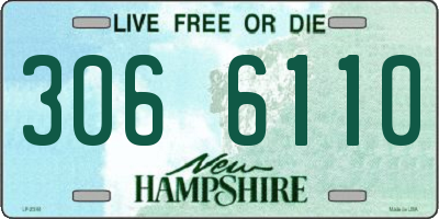 NH license plate 3066110