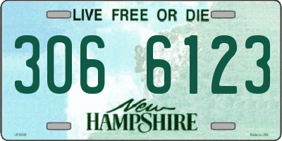 NH license plate 3066123
