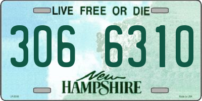 NH license plate 3066310