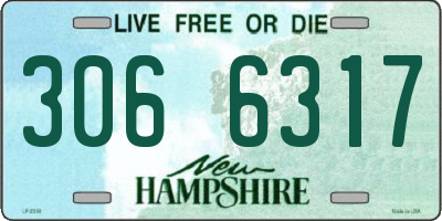 NH license plate 3066317