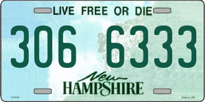 NH license plate 3066333