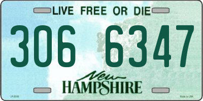 NH license plate 3066347