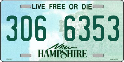 NH license plate 3066353