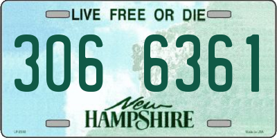 NH license plate 3066361