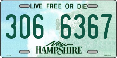 NH license plate 3066367