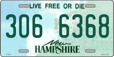 NH license plate 3066368