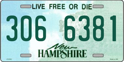 NH license plate 3066381