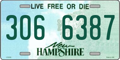 NH license plate 3066387