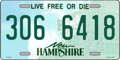 NH license plate 3066418