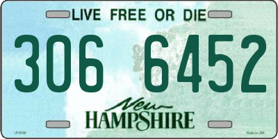 NH license plate 3066452