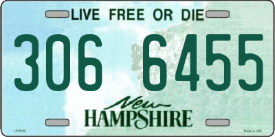 NH license plate 3066455